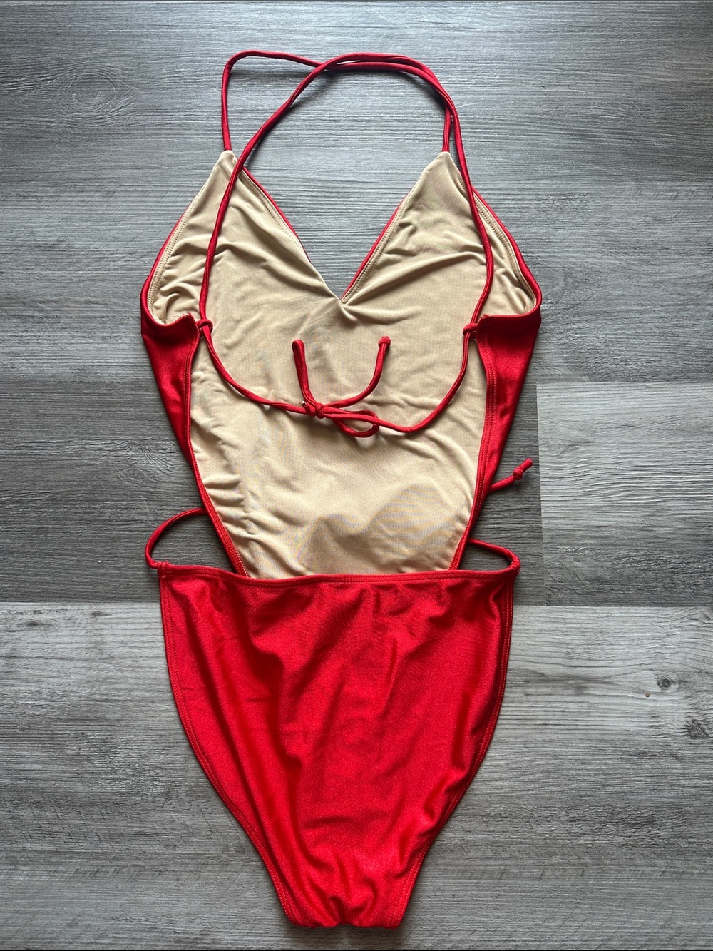 Los Angeles Apparel Red One-Piece Size Medium - Picture 2 of 4